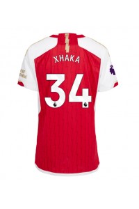 Arsenal Granit Xhaka #34 Fotballdrakt Hjemme Klær Dame 2023-24 Korte ermer